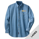 LSP10 - B322E001 - EMB - Ladies Long Sleeve Denim Shirt